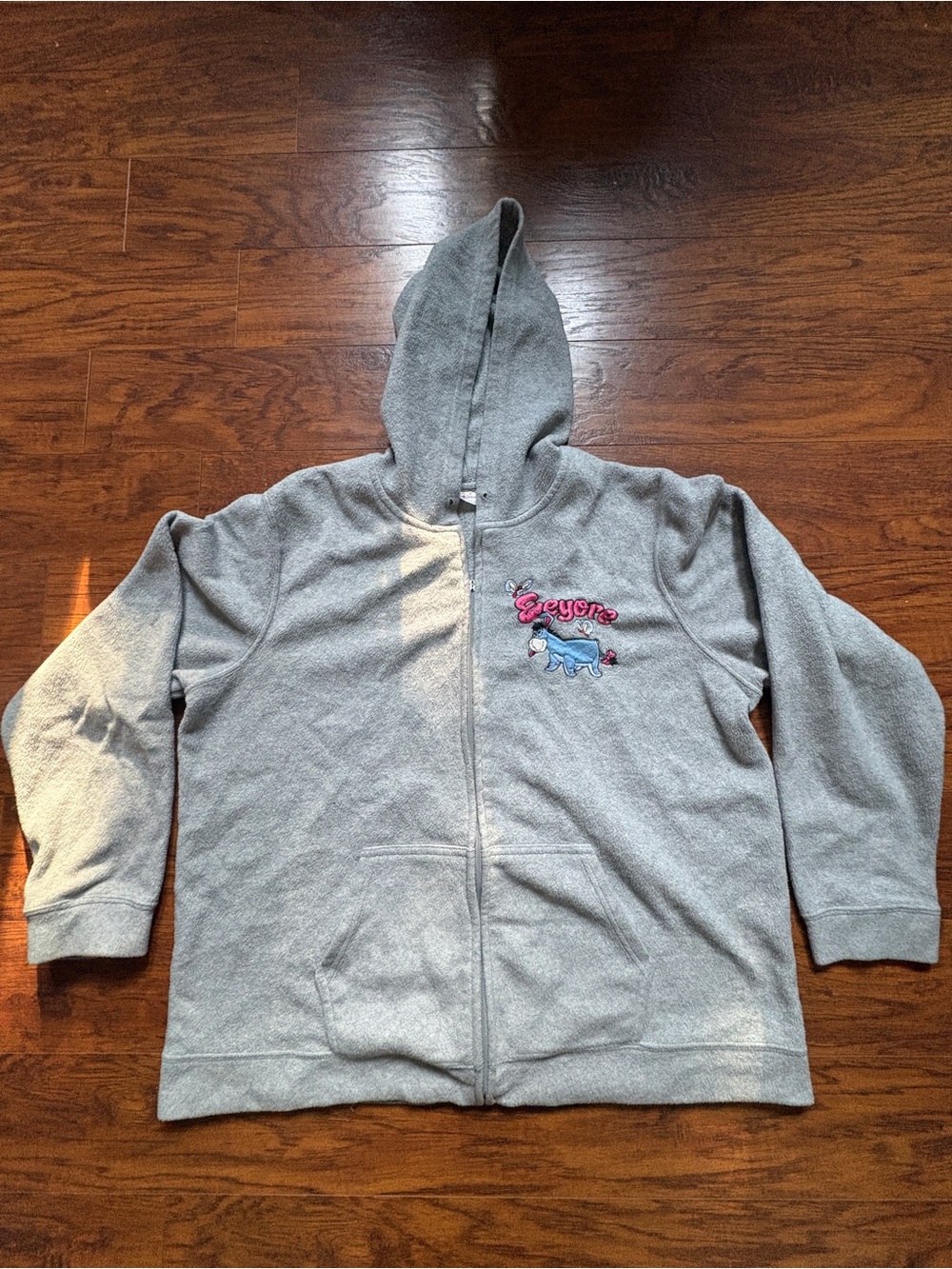 VINT Disney Eeyore Gray Zip-Up Hoodie